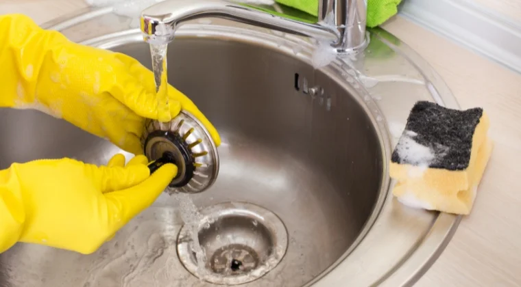 how to clean sink drain